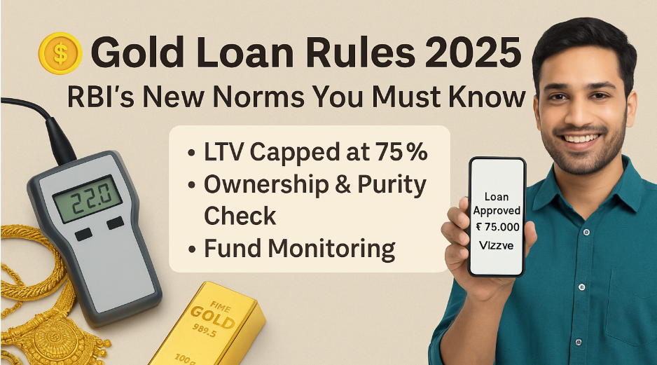 RBI Gold Loan Rules 2025 – New LTV Ratio, Gold Verification & Vizzve Safe Lending Guide
